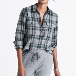 Madewell Half ZIP Flannel